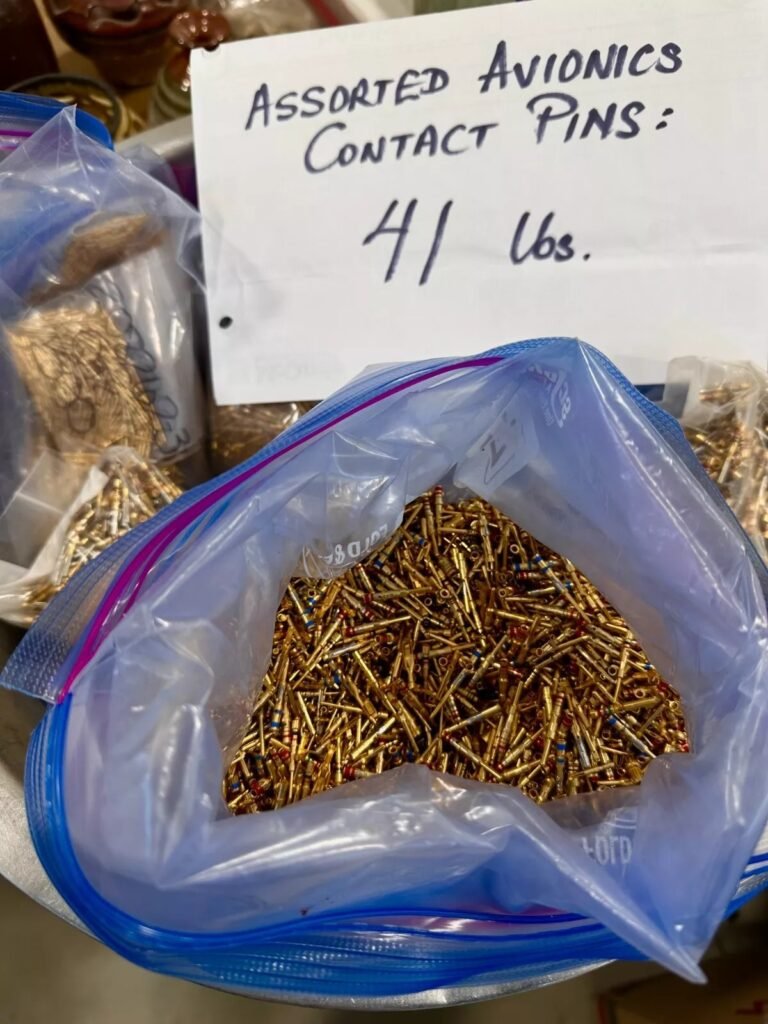 18.6 Kg (41 lbs.) High Gold-Plated Avionics Pin Contacts for Gold Scrap Recovery